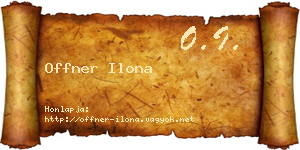 Offner Ilona névjegykártya